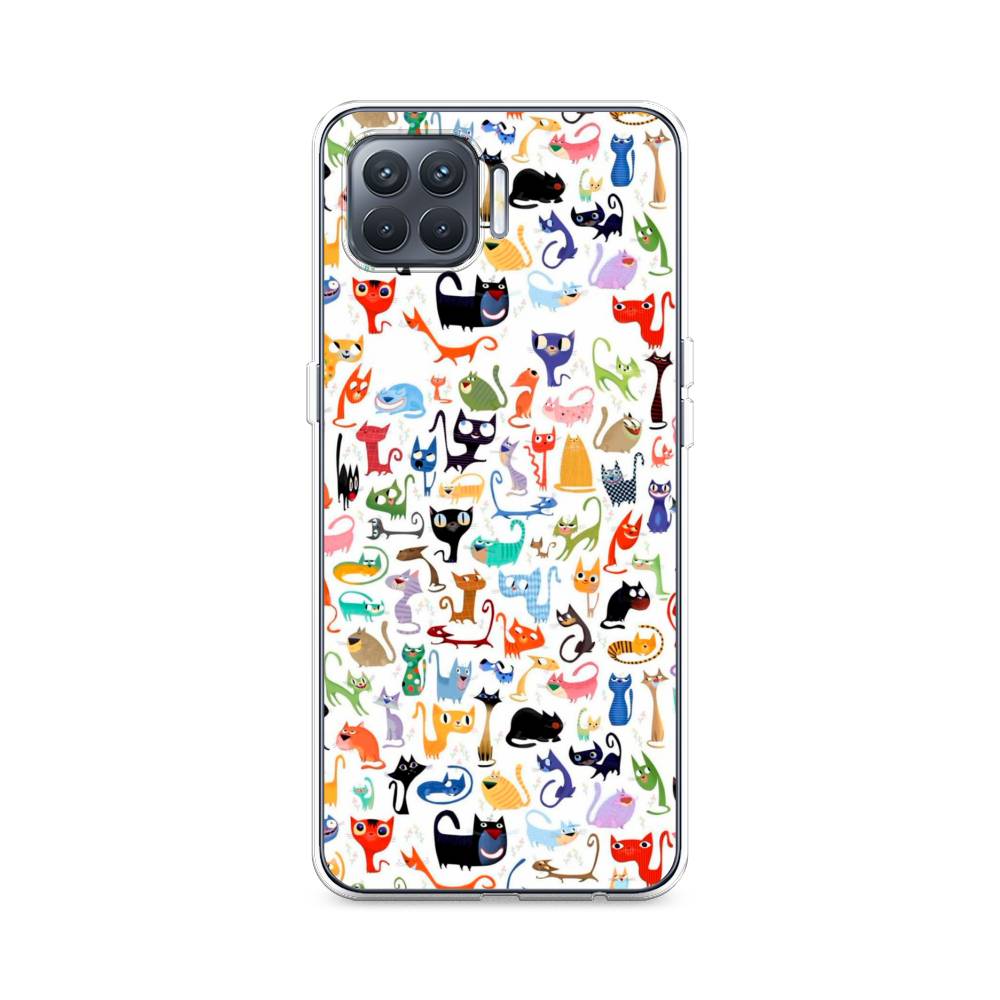 

Чехол на Oppo Reno 4 Lite "Цветные коты", Разноцветный, 255350-1