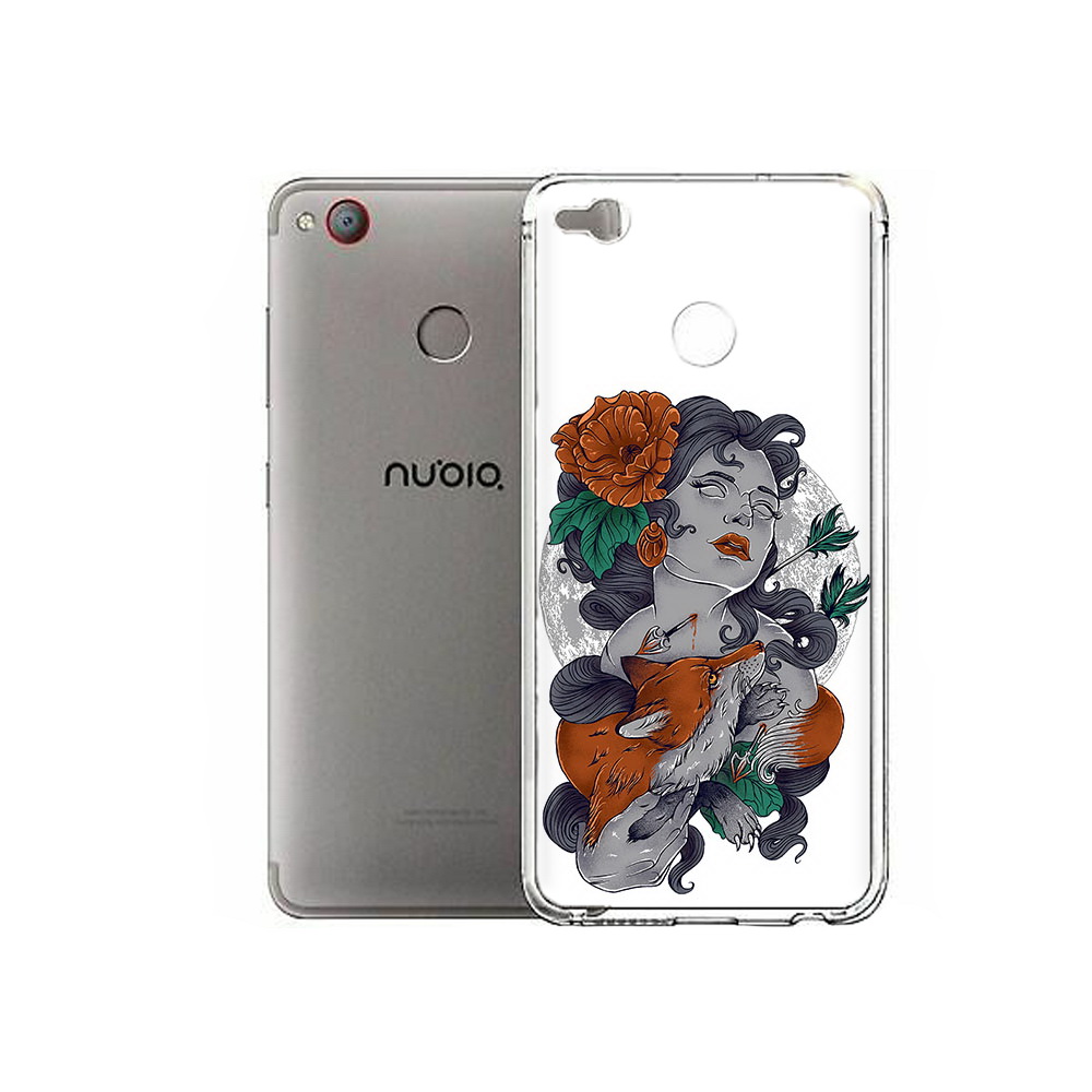 Чехол MyPads Tocco для ZTE Nubia Z11 Mini темная девушка с лисой (PT53565.450.639)