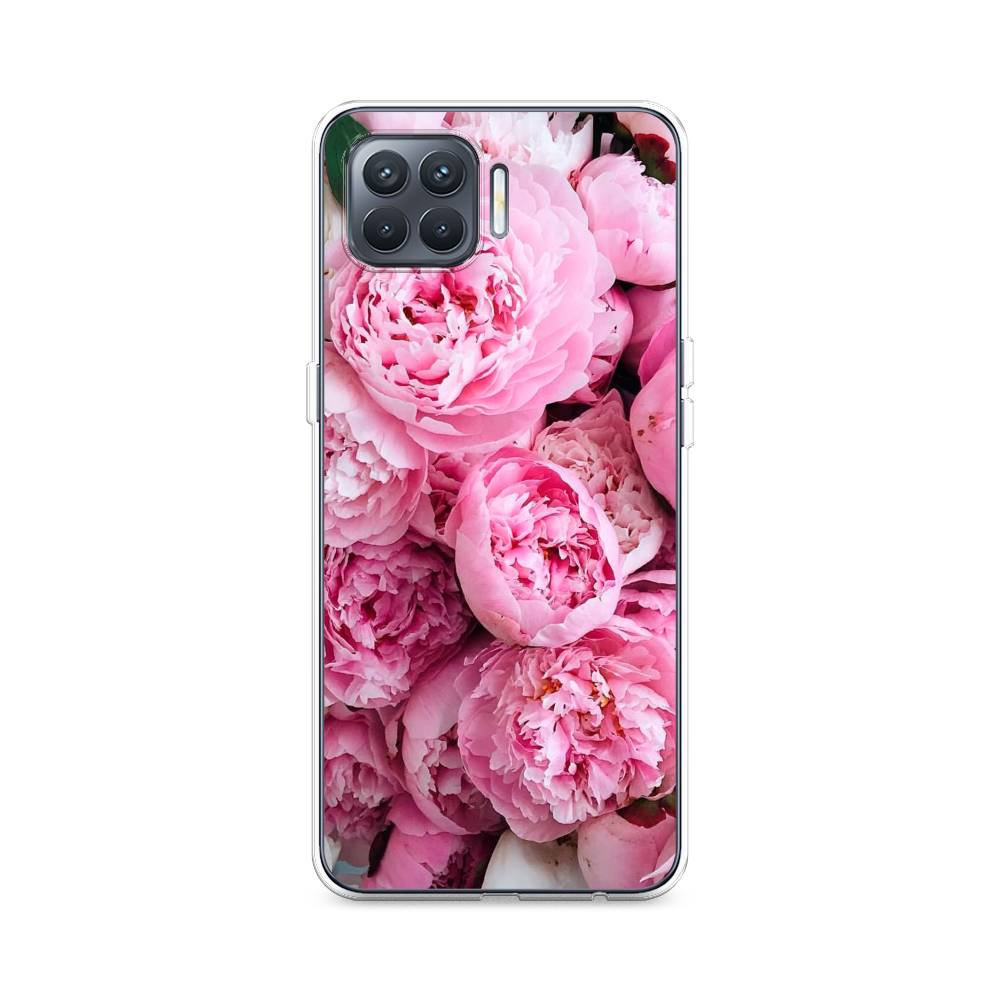 

Чехол на Oppo Reno 4 Lite "Розовые пионы", Бежевый;розовый, 255350-2