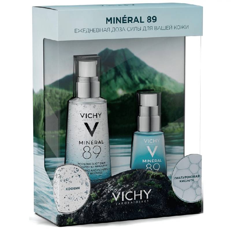 фото Набор минерал 89 vichy, (гель-сыворотка 50мл +крем д/конт.глаз 15мл) косметик актив продюксьон