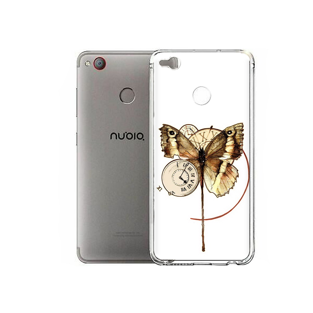 Чехол MyPads Tocco для ZTE Nubia Z11 Mini старинные часы с бабочкой (PT53565.450.622)