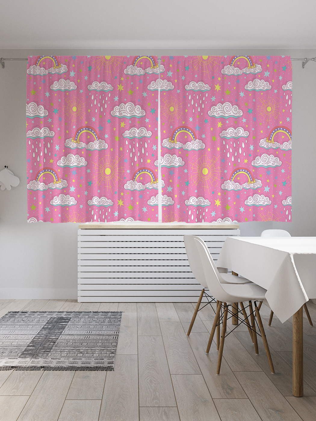 

Шторы JoyArty с фотопечатью "Радуга во время дождя" из сатена, 290х180 см, Радуга во время дождя