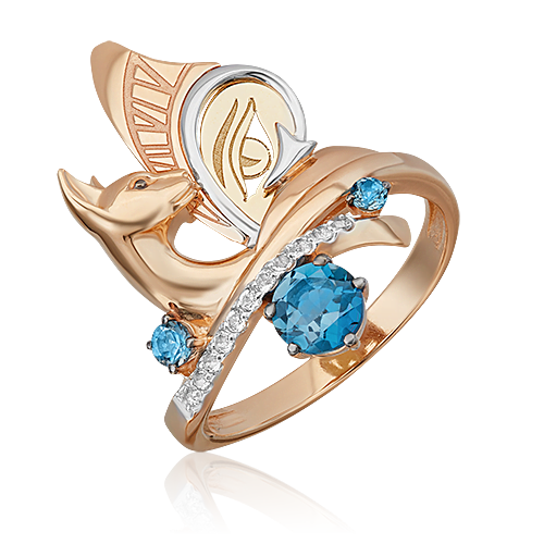 

Кольцо из золота с топазом р.19 PLATINA jewelry 01-5532-00-201-1113, 01-5532-00-201-1113