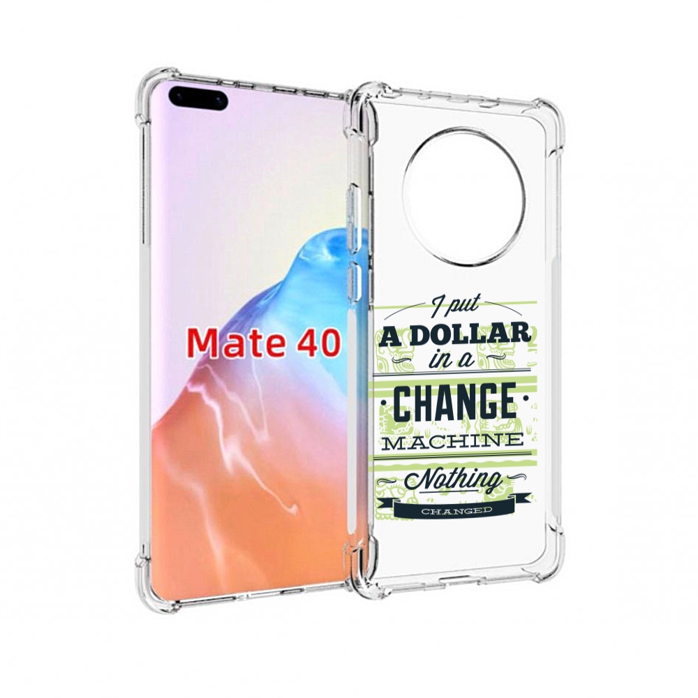 

Чехол MyPads Tocco для Huawei Mate 40 доллар надпись, Прозрачный, Tocco