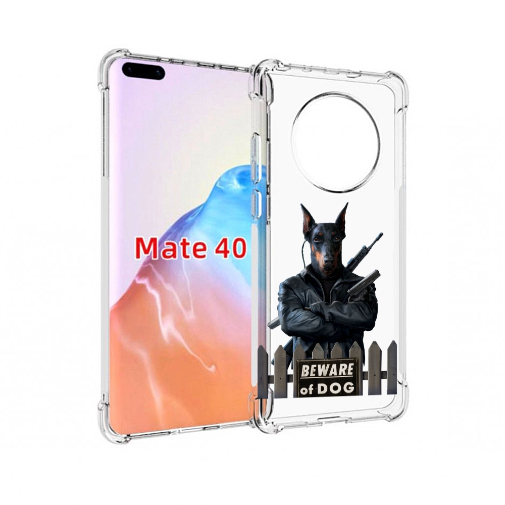 

Чехол MyPads Tocco для Huawei Mate 40 доберман, Прозрачный, Tocco