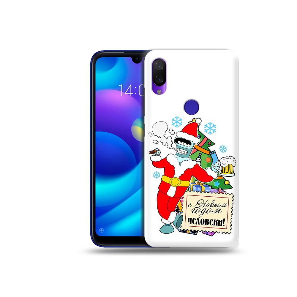 

Чехол MyPads Tocco для Xiaomi Mi Play С новым годом человеки (PT128724.322.150), Прозрачный, Tocco