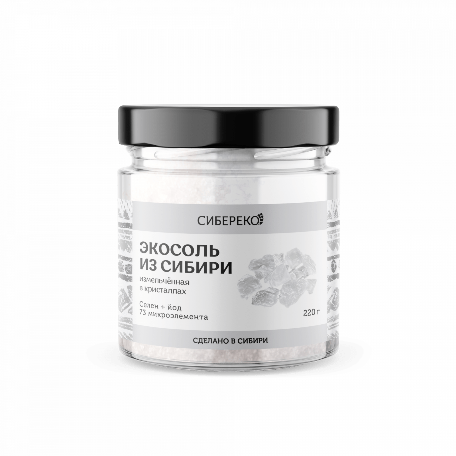 

Соль каменная Сибереко Экосоль молотая 200 г