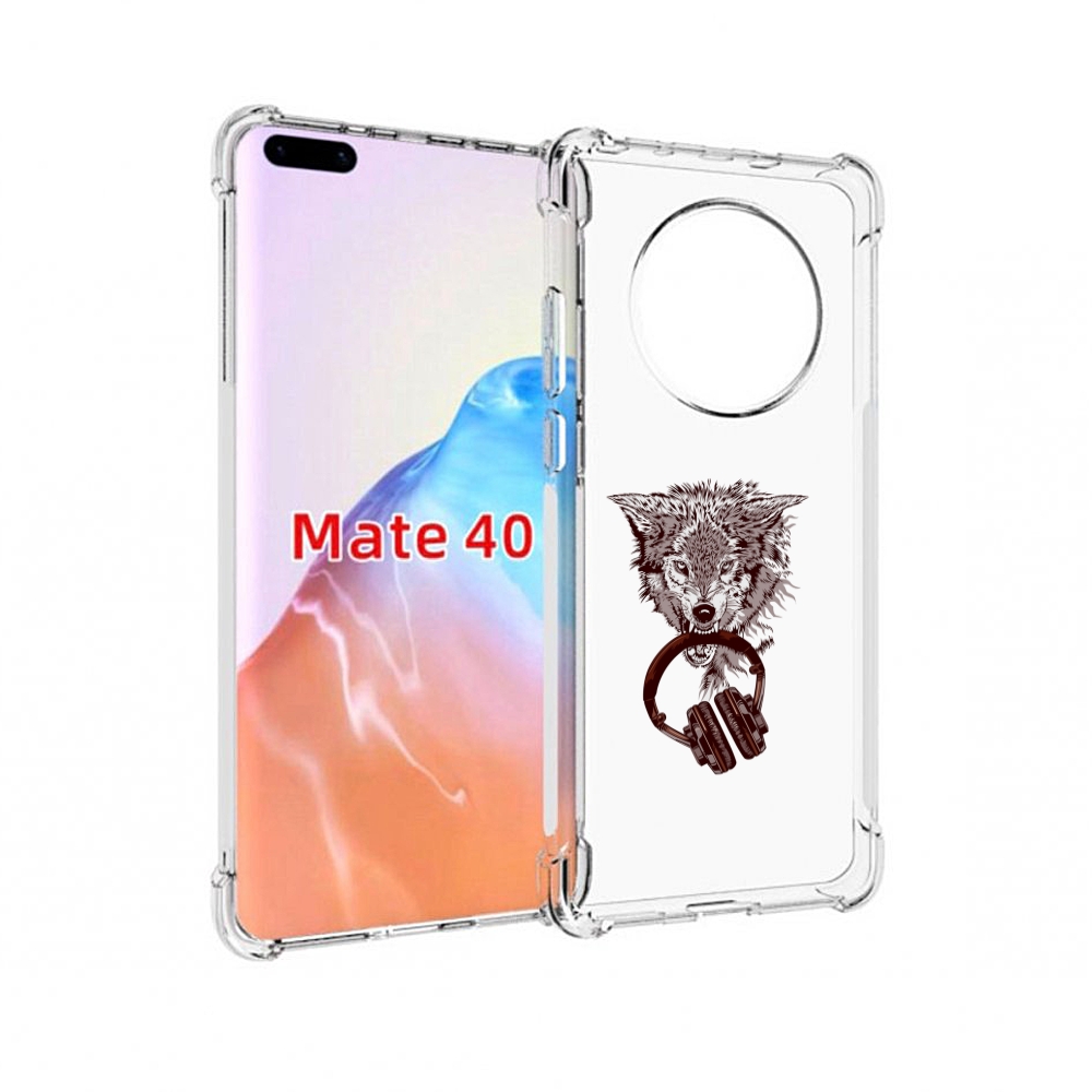 

Чехол MyPads Tocco для Huawei Mate 40 дикий волк, Прозрачный, Tocco