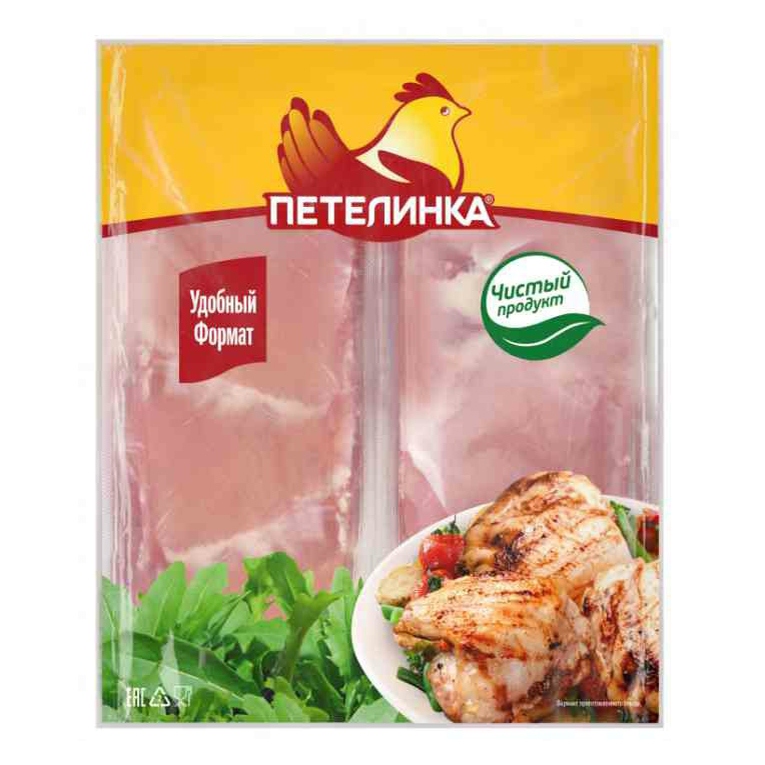 Ассорти из филе бедра и грудки цыпленка-бройлера Петелинка охлажденное +-1,2 кг