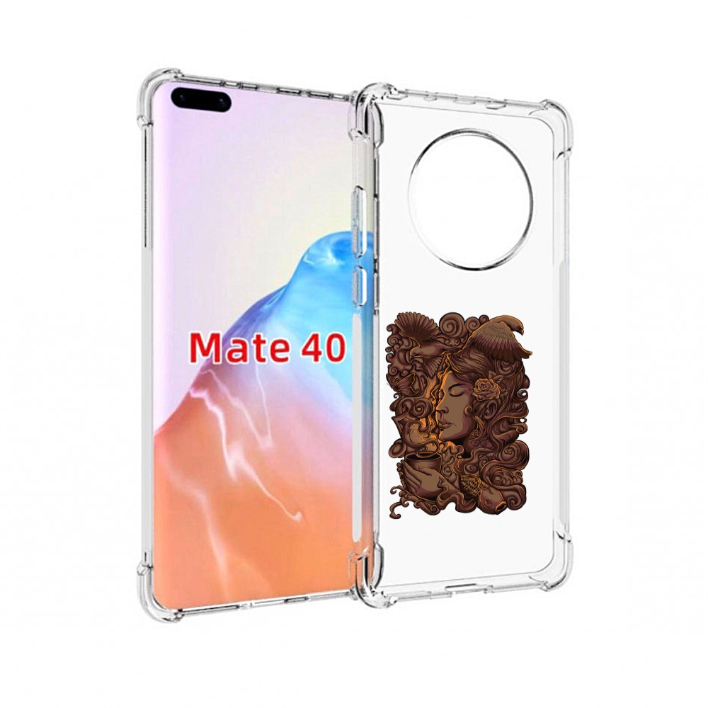 

Чехол MyPads Tocco для Huawei Mate 40 девушка с длинными волосами абстракция, Прозрачный, Tocco