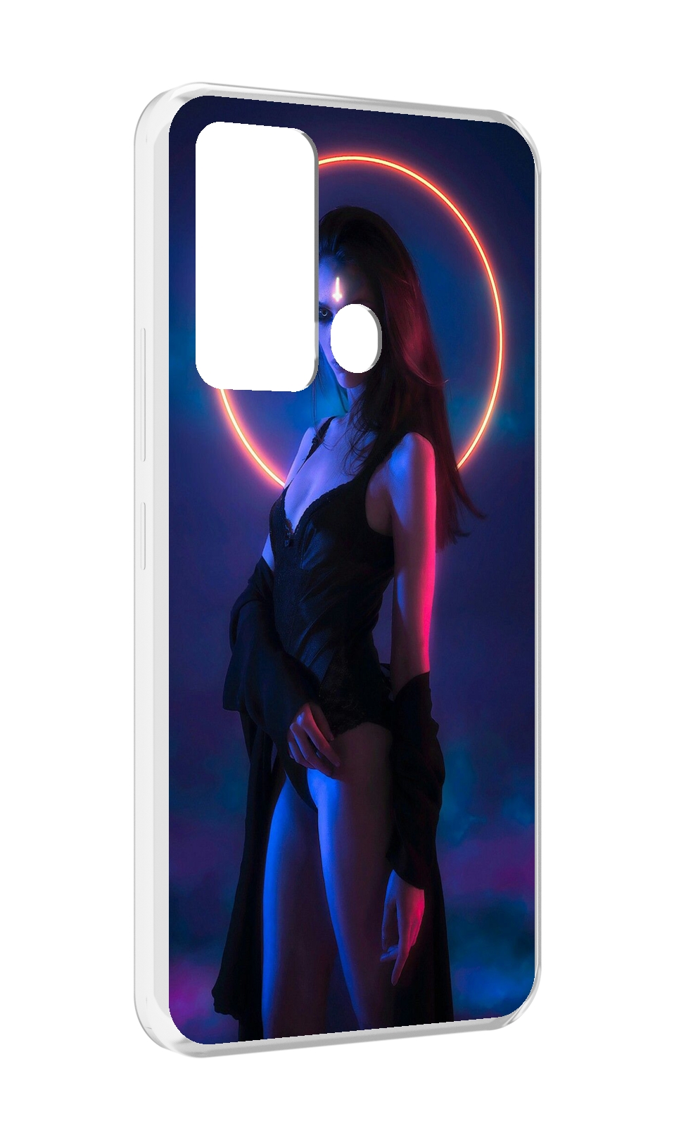 

Чехол MyPads девушка с неоновым кругом женский для ITEl Vision 3, Прозрачный, Tocco