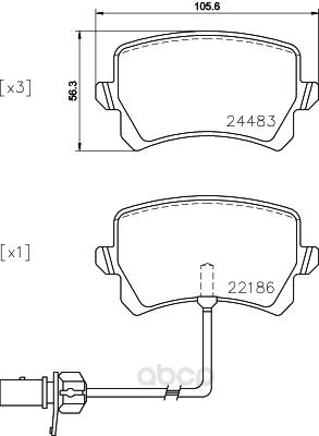 

Тормозные колодки brembo дисковые p85142