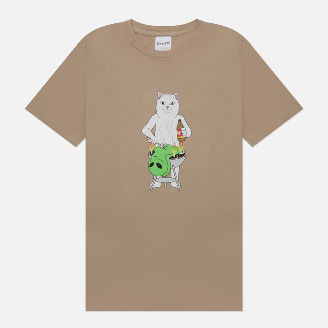 

Мужская футболка Ripndip BBQ Day бежевый, Размер L, BBQ Day