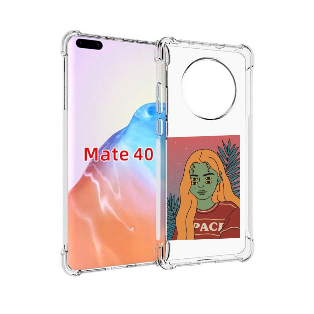

Чехол MyPads Tocco для Huawei Mate 40 четырехглазая девушка женский, Прозрачный, Tocco