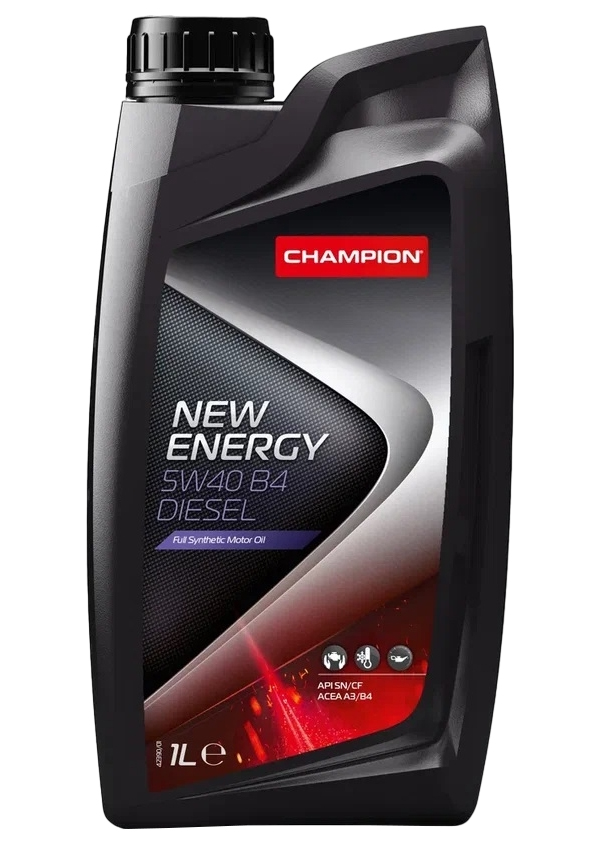 

Масло Мот. Champion New Energy 5w40 B4 Diesel, Acea: A3/B4-10, Api: Sn/Cf (1л) Синт. Bmw -