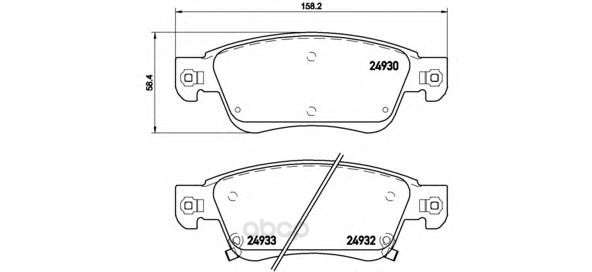 

Тормозные колодки brembo дисковые p56080