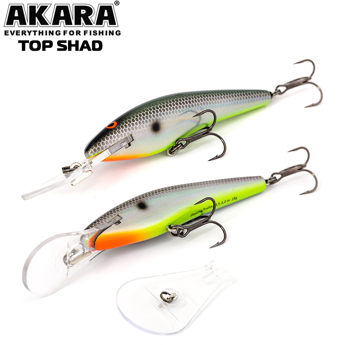 

Воблер Akara Top Shad 105F 18 гр 5/8 oz 4,1 in A103, Разноцветный, Top Shad