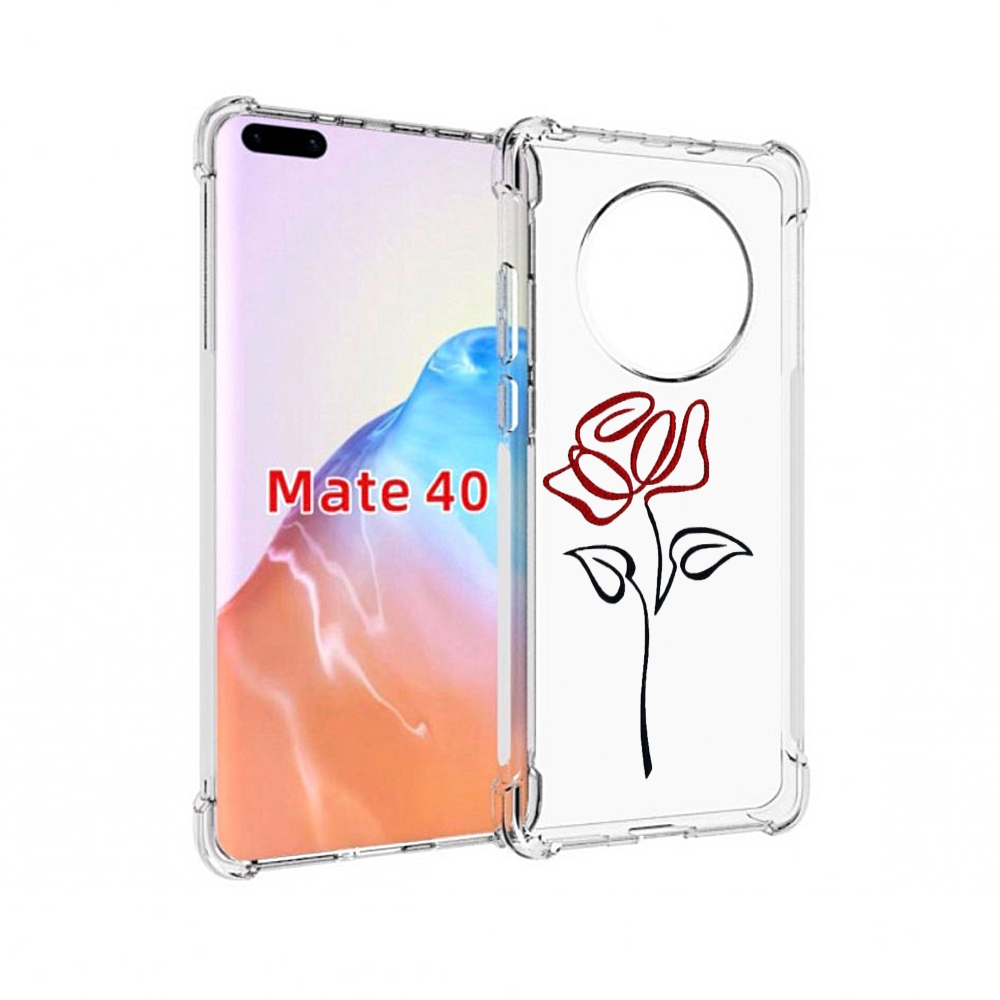 Чехол MyPads Tocco для Huawei Mate 40 цветок в одну линию