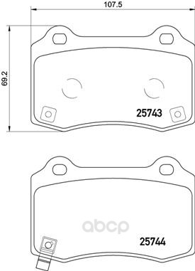 

Тормозные колодки brembo дисковые p30074