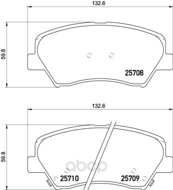 

Тормозные колодки brembo дисковые p30073