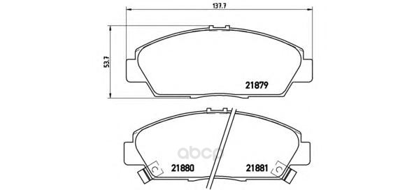 

Тормозные колодки brembo дисковые p28021