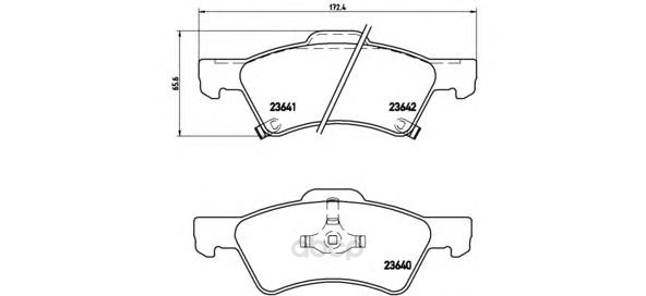 

Тормозные колодки brembo дисковые p11015