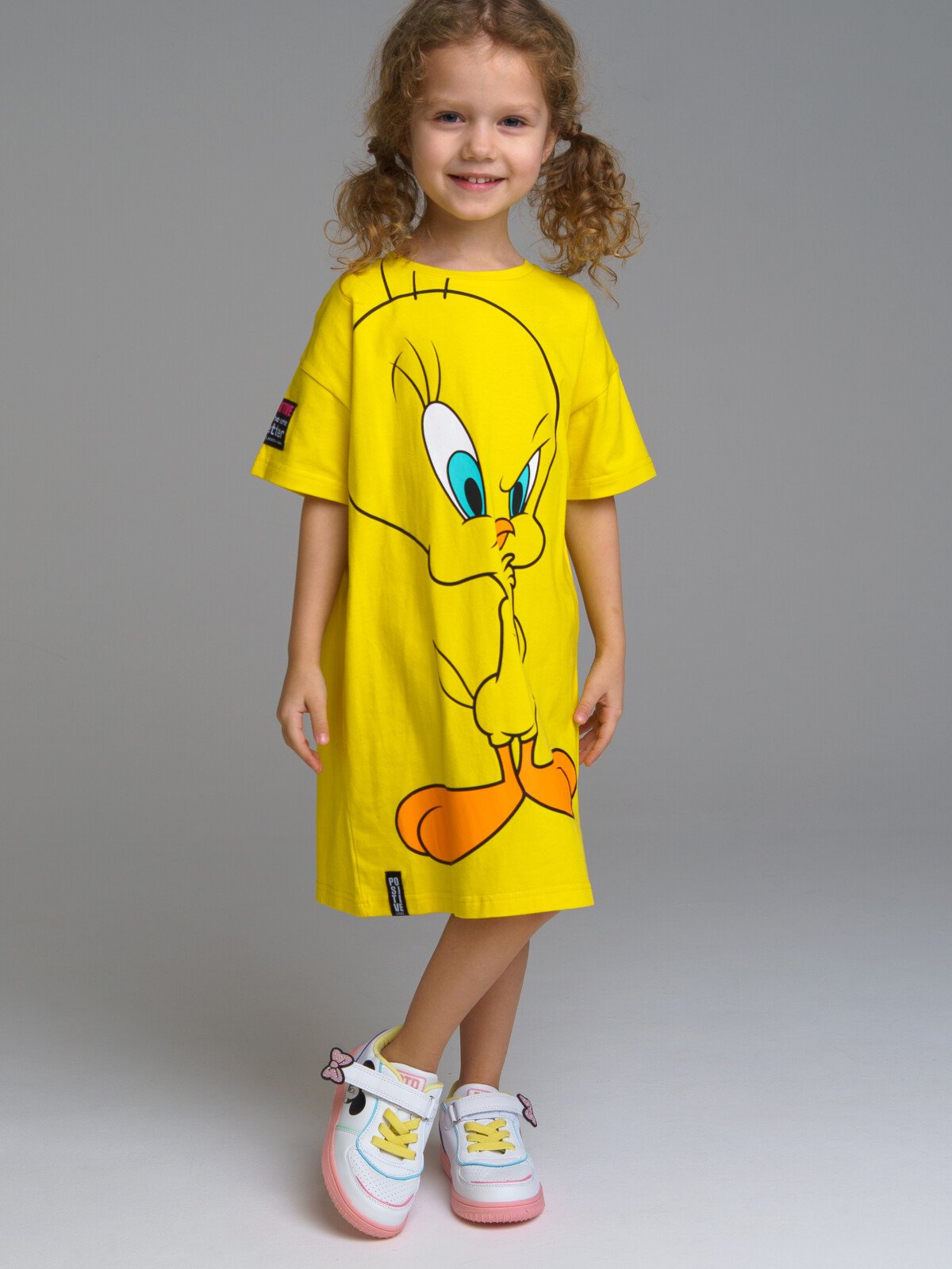 Платье детское PlayToday 12342039, цвет жёлтый, размер 110