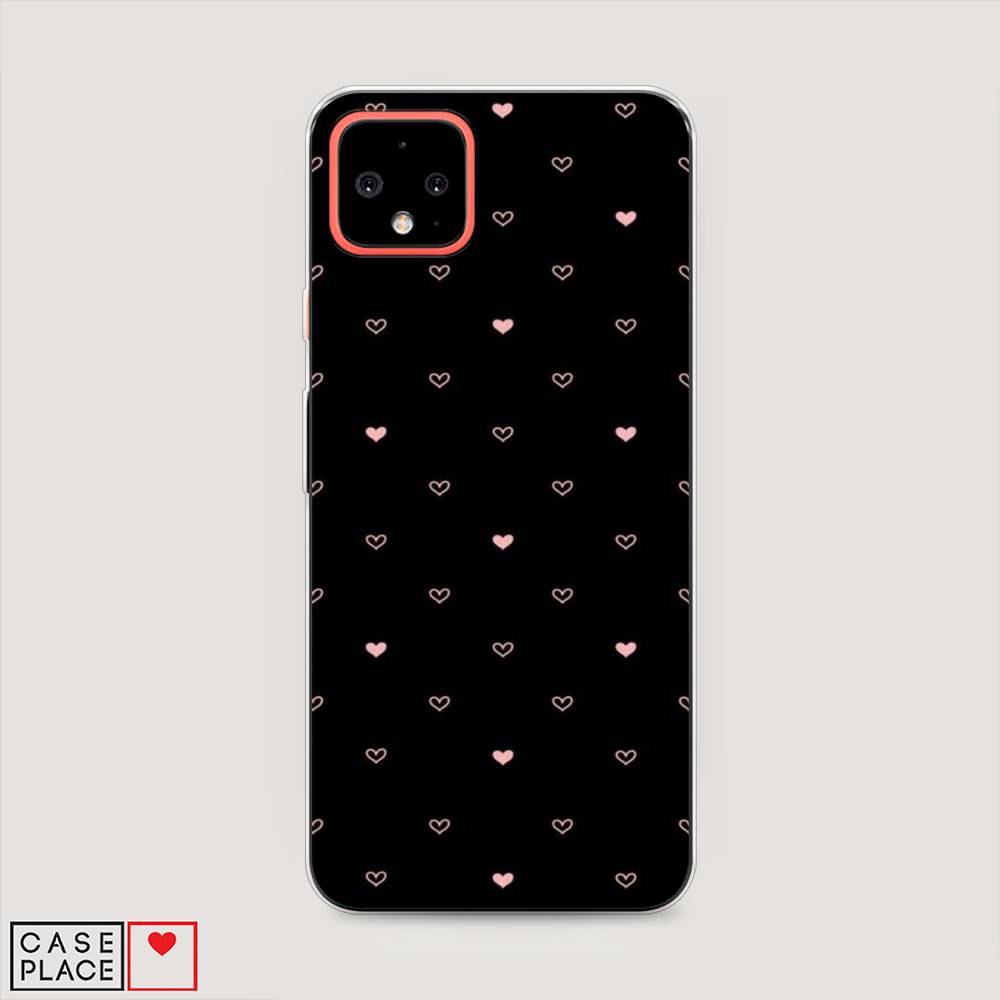 

Чехол Awog на Google Pixel 4 XL "Черный фон и сердечки", Разноцветный, 270550-3
