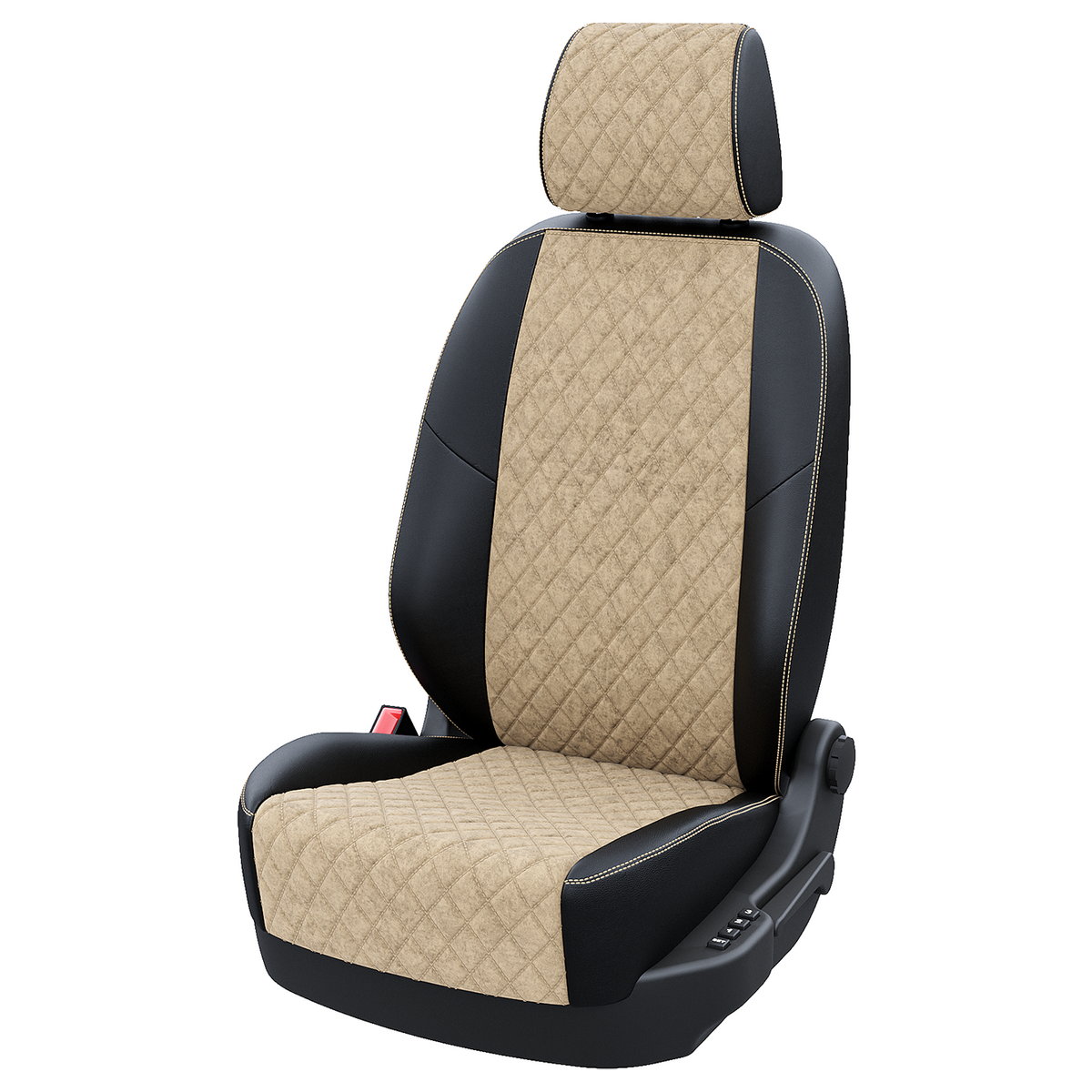 

Чехлы на сиденья Автодруг для Renault Megan 3 A1348DS2040 Алькантара ромб Черный Бежевый, Бежевый;черный, A1348