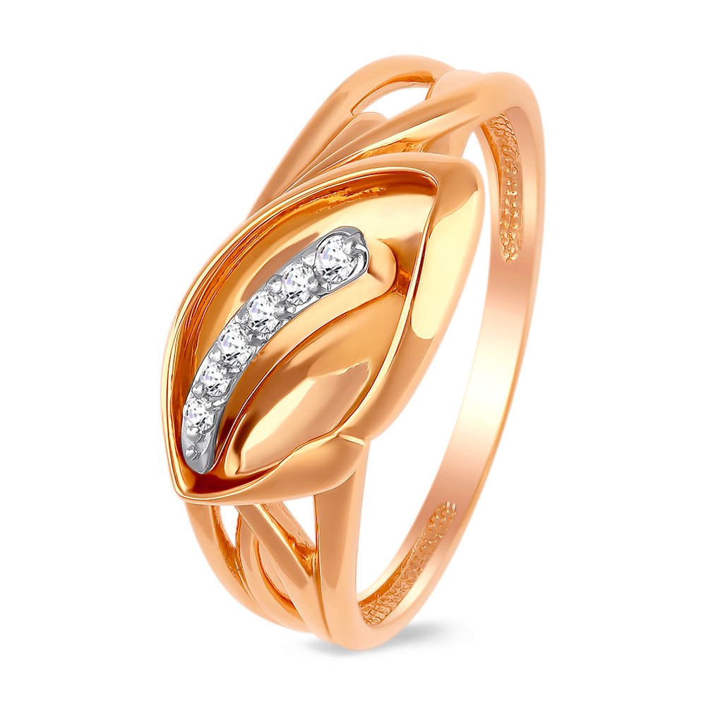 

Кольцо женское из красного золота с бриллиантом 585Gold 101010996, р. 19, 101010996