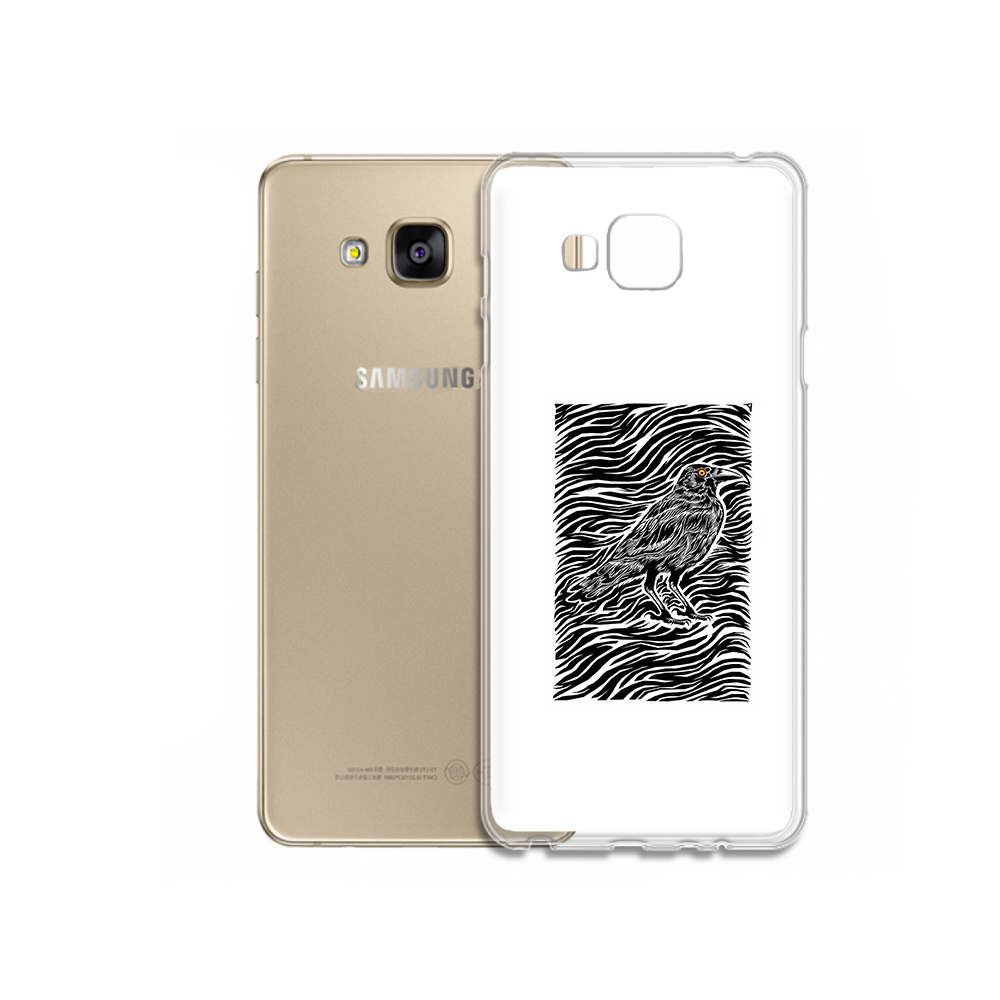 

Чехол MyPads Tocco для Samsung Galaxy J5 Prime ворон в абстракции (PT66772.570.272), Прозрачный, Tocco