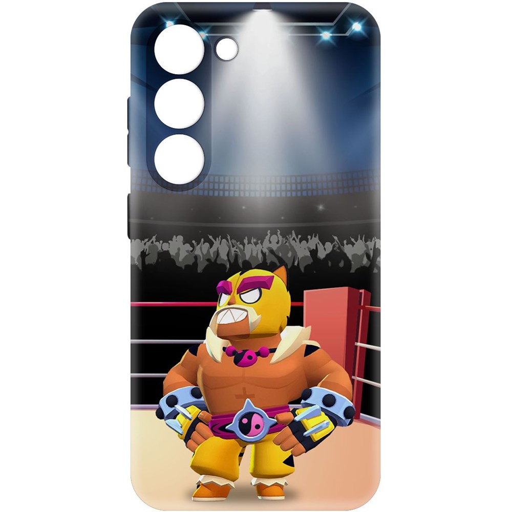 

Чехол-накладка Софт Brawl Stars - Эль Тигро для Samsung Galaxy S23, Черный