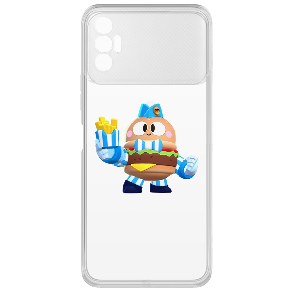 

Чехол-накладка Brawl Stars-Бургер Лу для Tecno Spark 8P