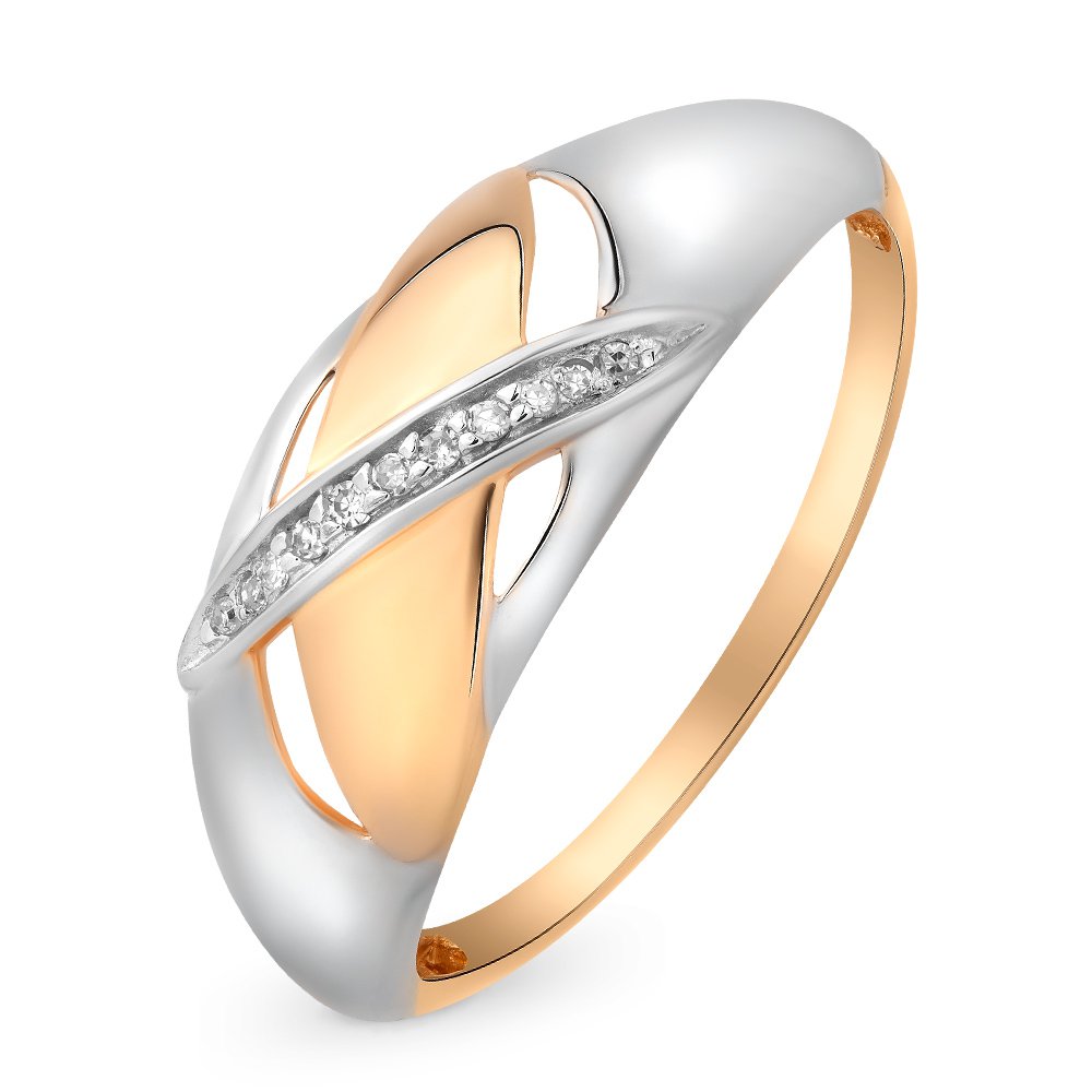 

Кольцо женское из красного золота с бриллиантом 585Gold 101009708, р, 101009708