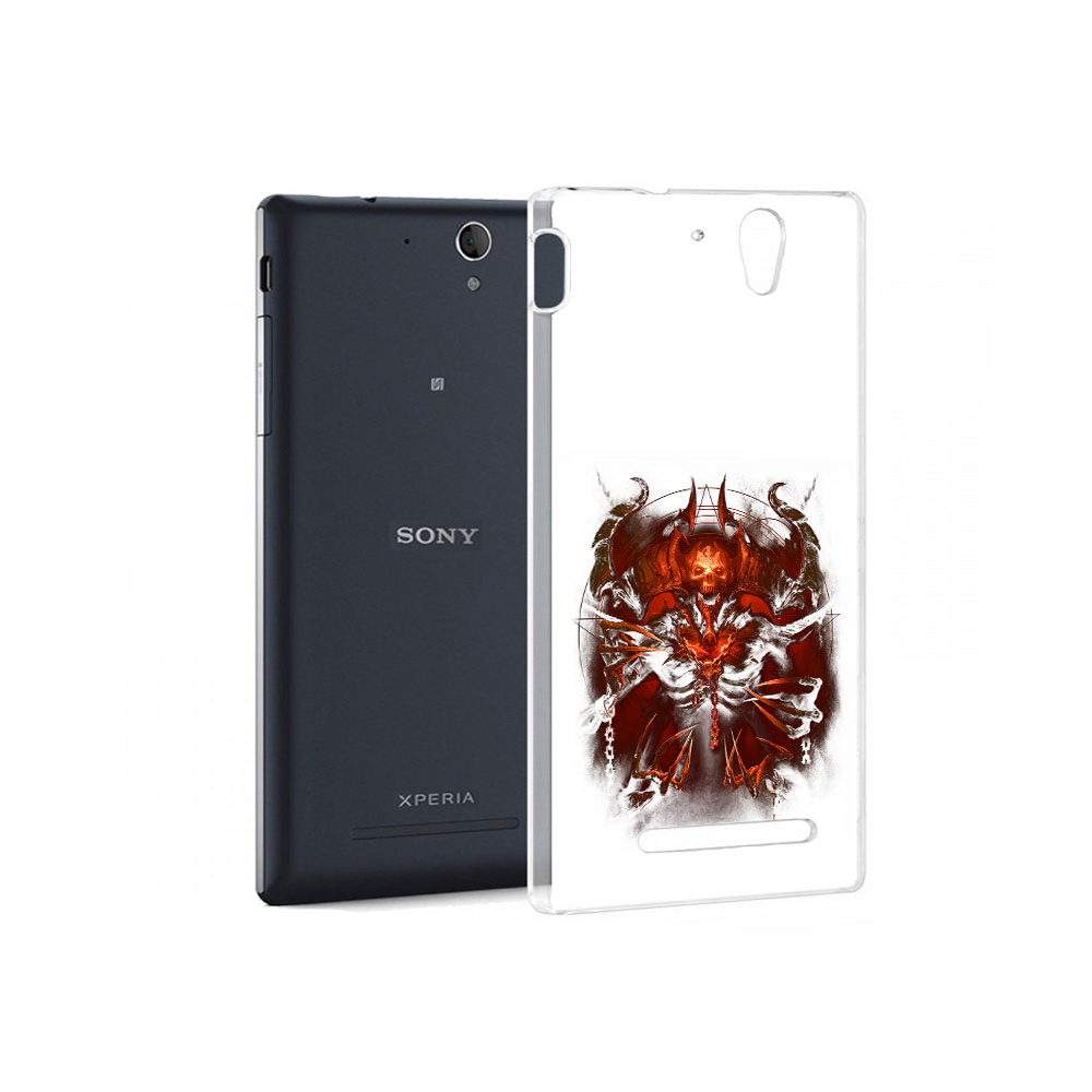 

Чехол MyPads Tocco для Sony Xperia C3 яркий демон (PT18760.251.708), Прозрачный, Tocco