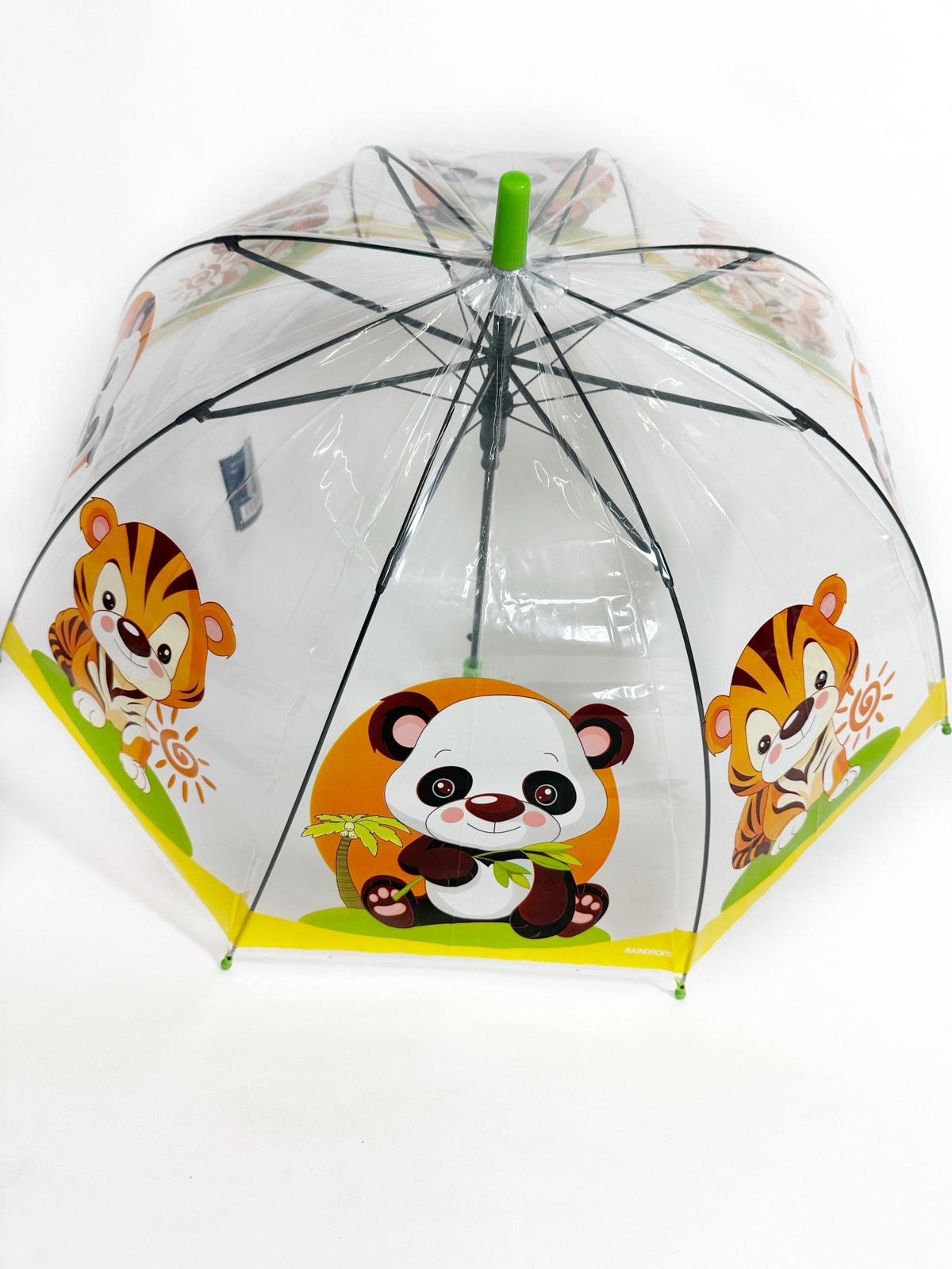

Детский зонт-трость RAIN PROOF 7755 диаметр 80 см черный полуавтомат Панда, Разноцветный, 7755