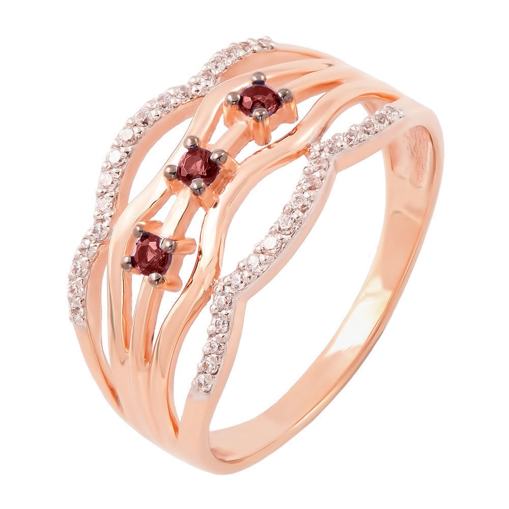 

Кольцо женское из красного золота с бриллиантом 585Gold 101008040, р, 101008040