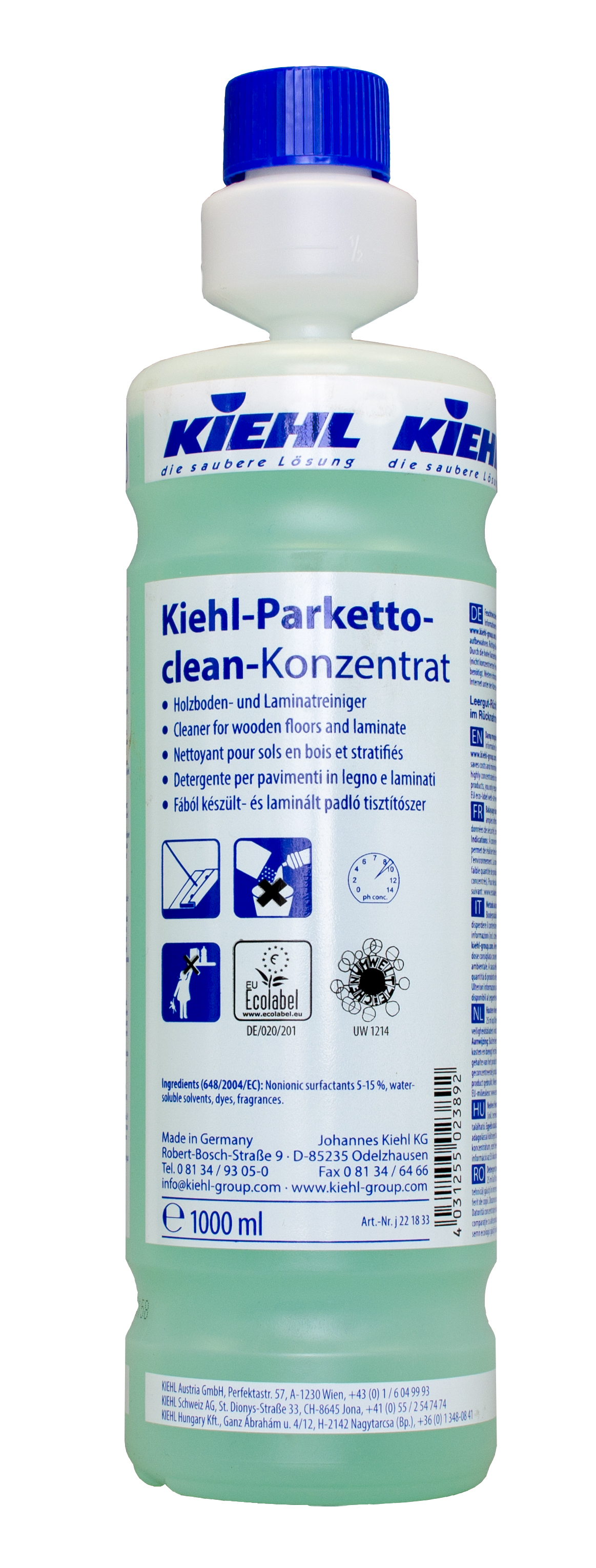 Чистящее cредство для паркета и ламината Kiehl Parketto-clean-Konzentrat 1л