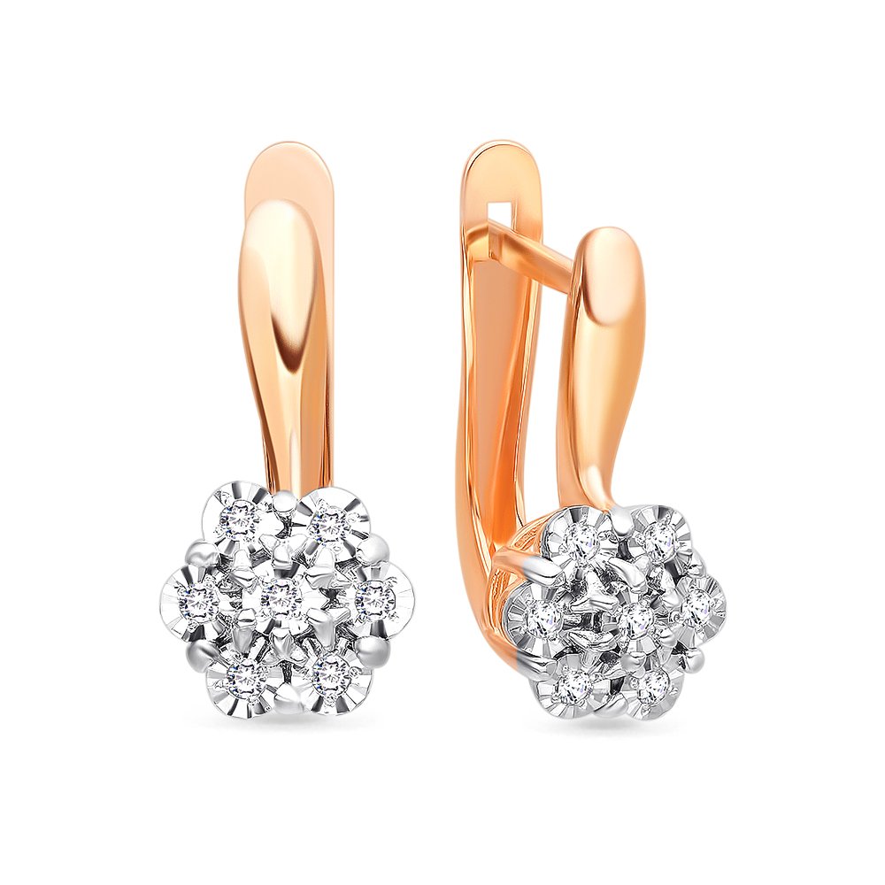 

Серьги из красного золота 585Gold 102006537, бриллиант, 102006537