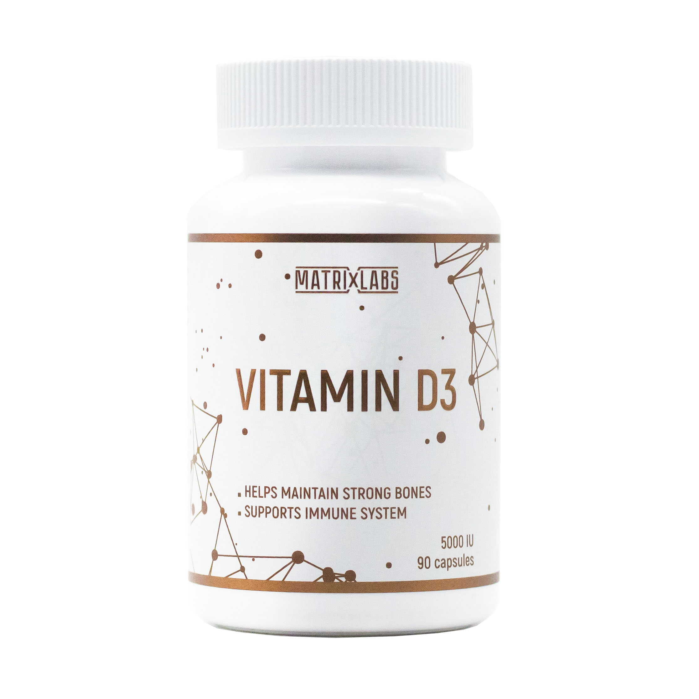Купить Витамин Д3 Matrix Labs Vitamin D3 5000 IU капсулы 90 шт.