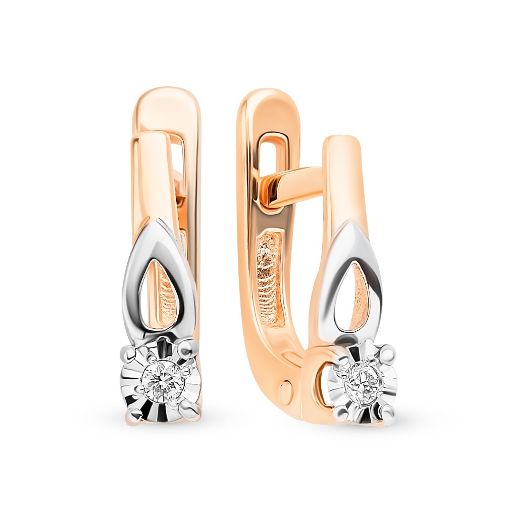 

Серьги из красного золота с бриллиантом 585Gold 102007320, 102007320