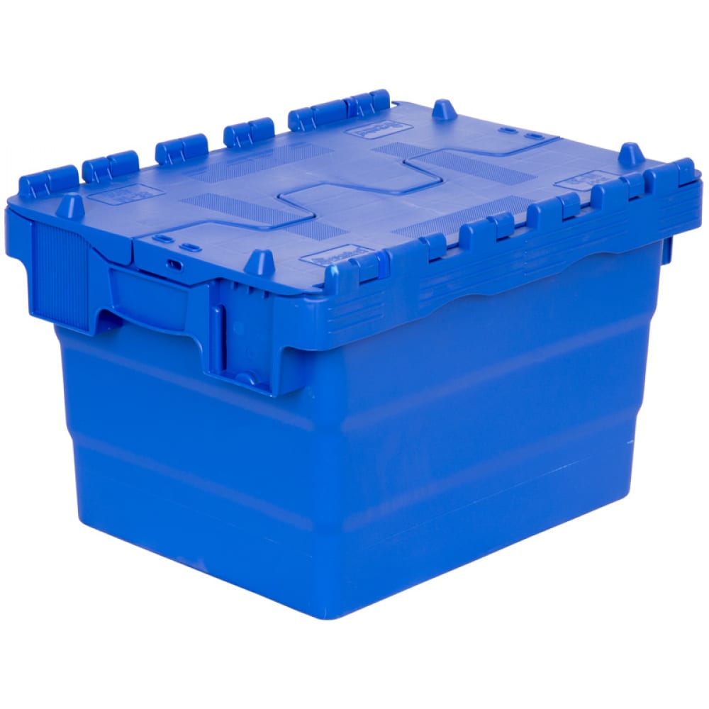 Sembol Plastik Ящик п/э 400x300x264 сплошной синий с крышкой 21815 сплошной ящик sembol plastik