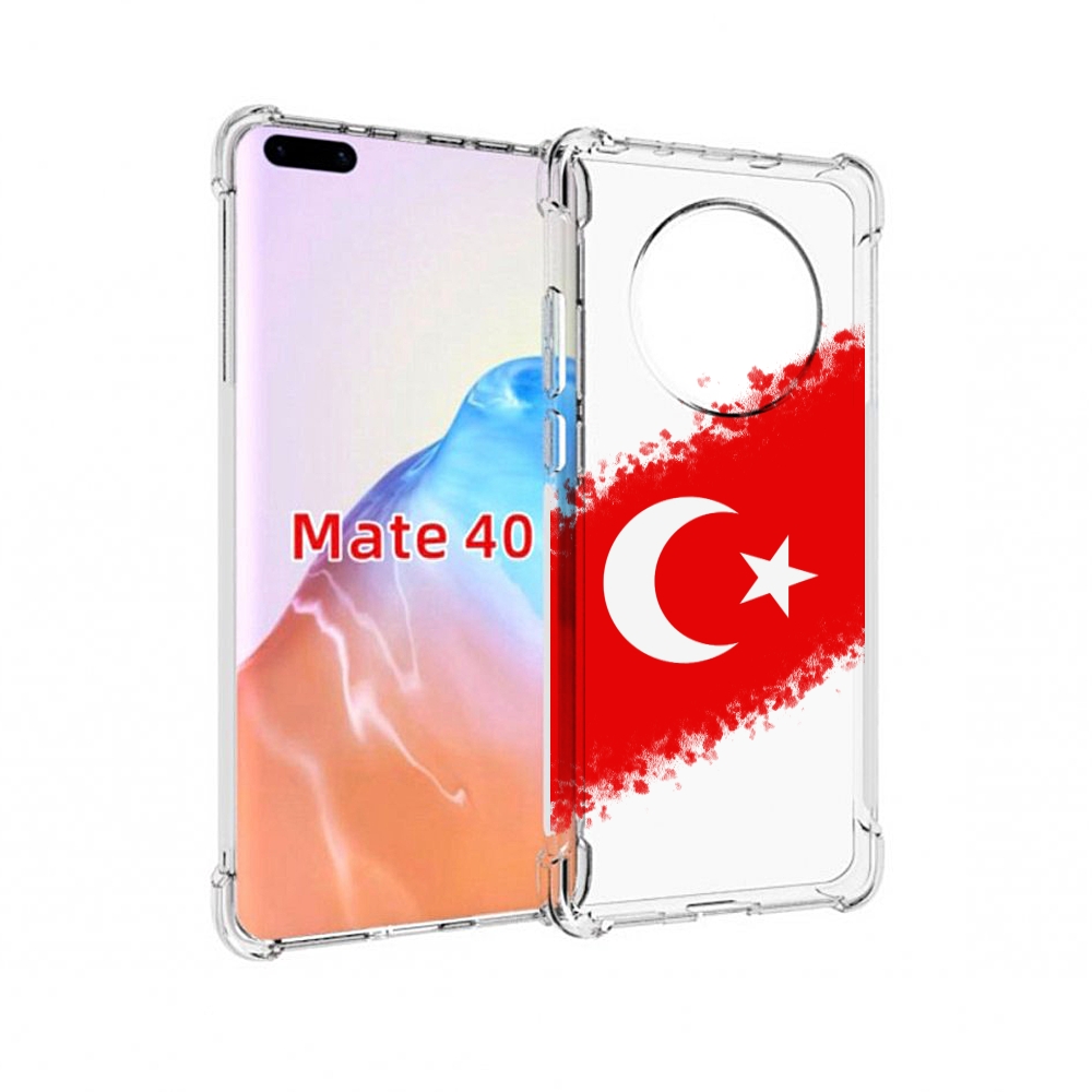 

Чехол MyPads Tocco для Huawei Mate 40 флаг Турции, Прозрачный, Tocco