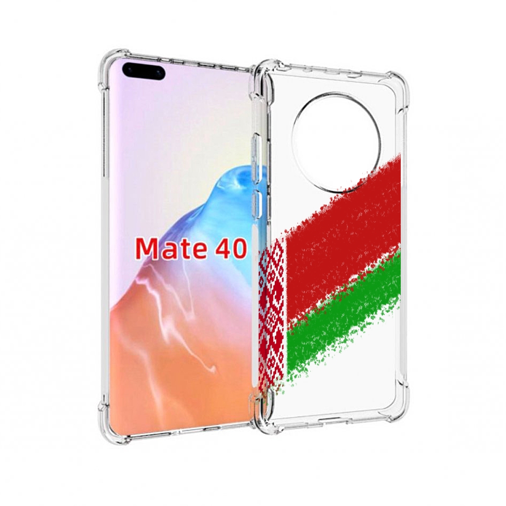 

Чехол MyPads Tocco для Huawei Mate 40 флаг Белорусии мужской, Прозрачный, Tocco
