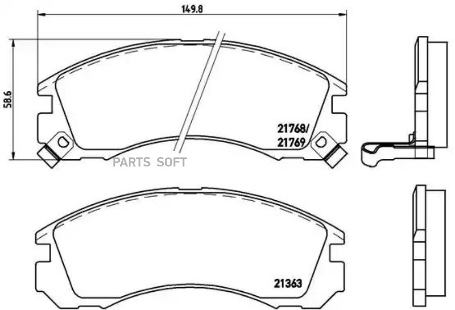 

Тормозные колодки brembo передние P54017