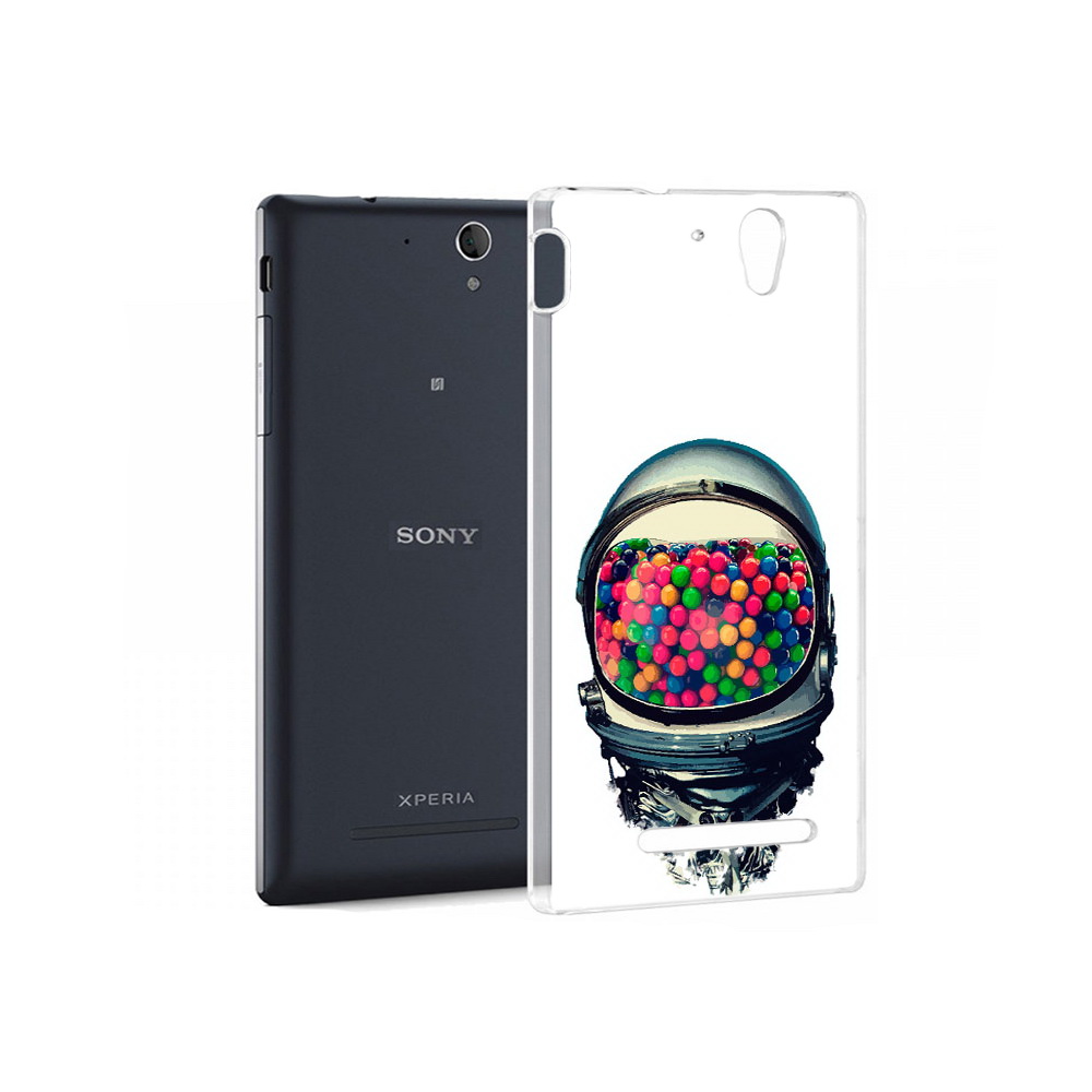 

Чехол MyPads Tocco для Sony Xperia C3 шлем космонавта (PT18760.251.700), Прозрачный, Tocco