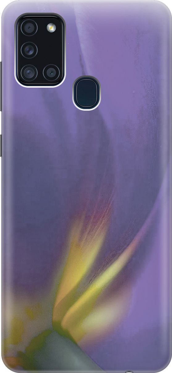 

Силиконовый чехол на Samsung Galaxy A21s "Фиолетовая фиалка", Желтый;фиолетовый, 2845