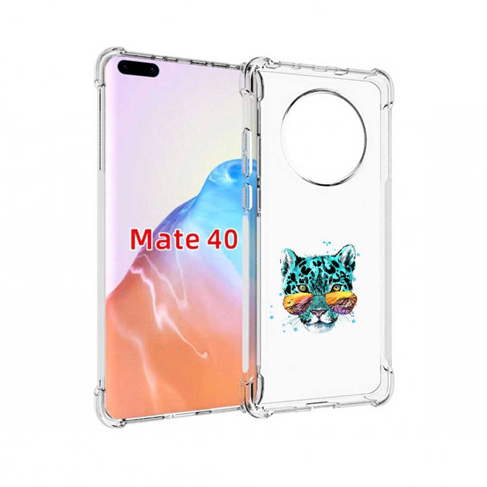

Чехол MyPads Tocco для Huawei Mate 40 голубой лео, Прозрачный, Tocco