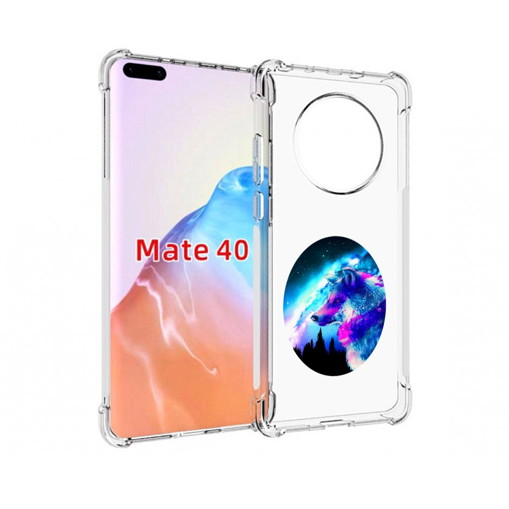 

Чехол MyPads Tocco для Huawei Mate 40 голубой волк, Прозрачный, Tocco