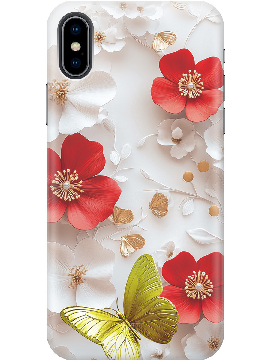 

Силиконовый чехол на Apple iPhone Xs / X с принтом "Золотая бабочка" прозрачный, Прозрачный;белый;золотистый;красный, 715365423